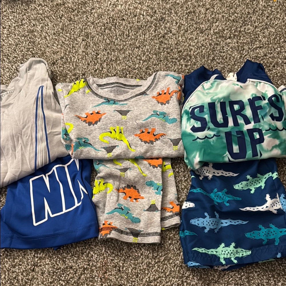 Kids Dinosaur and Surf Themed Clothing Set